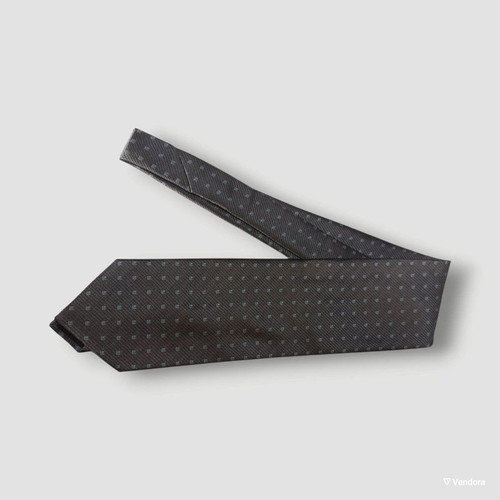 Armani Collezioni silk tie, dark grey with geometric pattern