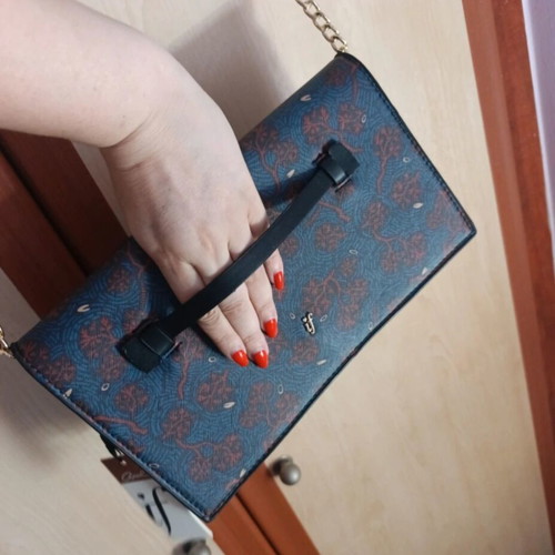 Axel shoulder bag and clutch new, blue multicolor