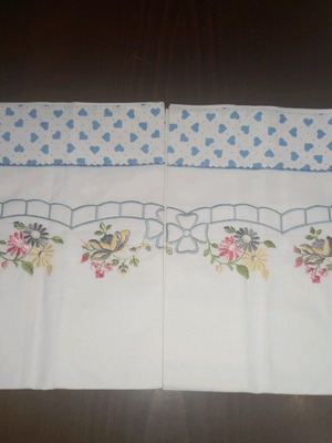 Embroidered pillowcases new