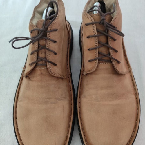 Mens Leather Shoes Lambertazzi Size 44 Beige Nubuck Like New