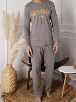 Men's pajama set like new, gray, size medium