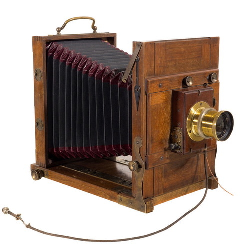Wooden photographic camera 1908 used
