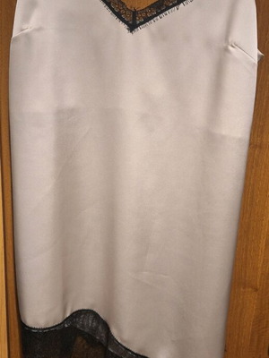 Satin dress women's lace new, SheX black white size M