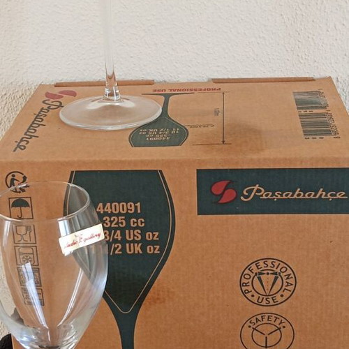 Monte Carlo Wine Glasses Set of 12, Handmade, 325cc