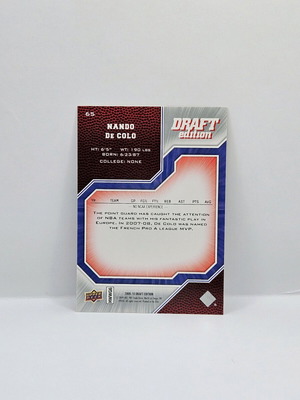 Upper Deck Nando De Colo Draft Selection card like new