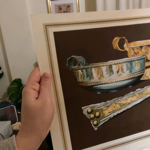 Mycenaean color prints used from frescoes and golden grave goods