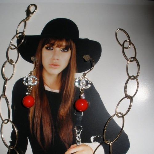Chanel jewelry set earrings and necklace new, gold-tone material