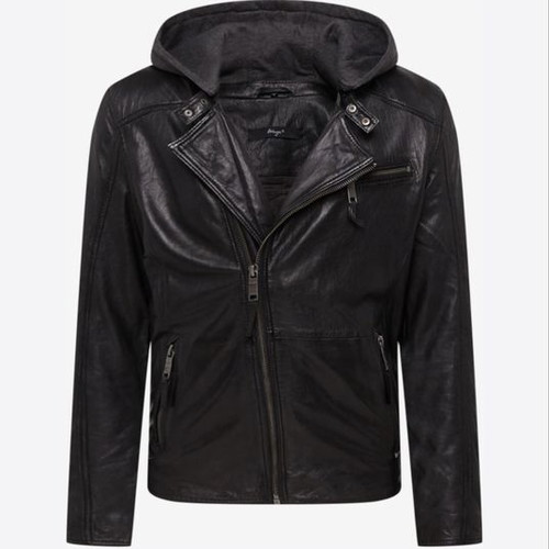 Maze Biker Leather Jacket new, black, size L