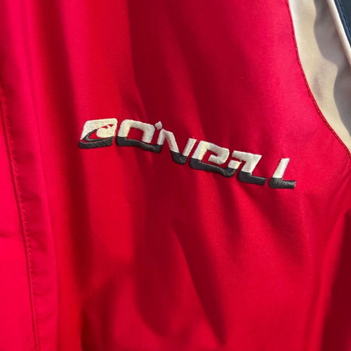 O’Neil men's waterproof jacket used, gray and red, size M