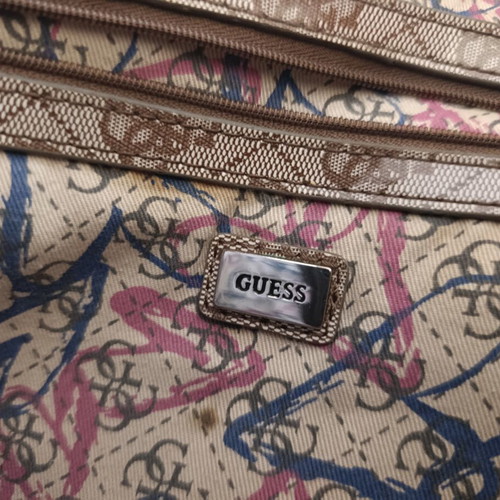 Guess large shoulder bag used, brown beige