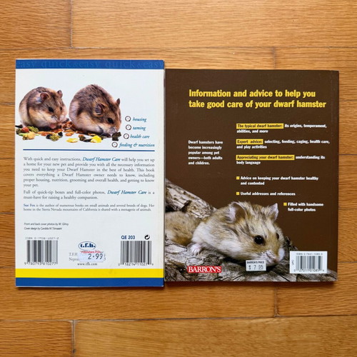 Dwarf Hamster Care Books new, set of 2, English