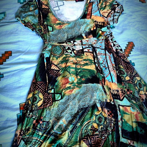 DVS Young Printed Short-Sleeve Dress like new, size M