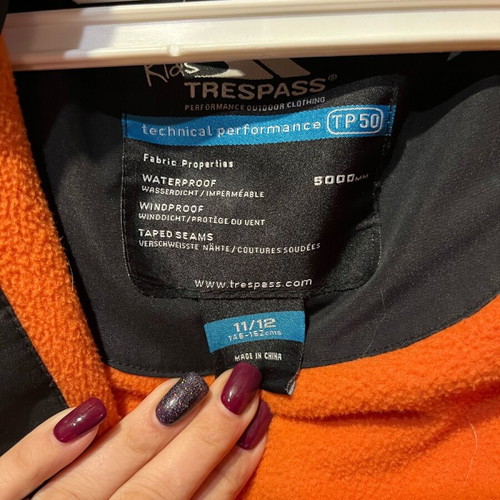 Trespass kids jacket new, worn once, size 152 cm