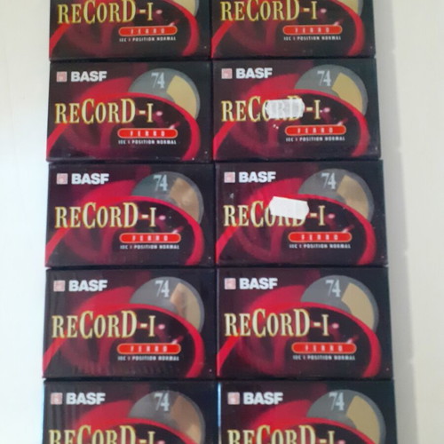 BASF Record-I 74 audio cassette, sealed set