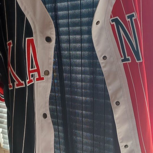Karl Kani College Block Pinstripe Baseball Shirt XL like new