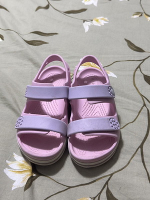 Crocs kids' sandals, pink and purple, size 29-30