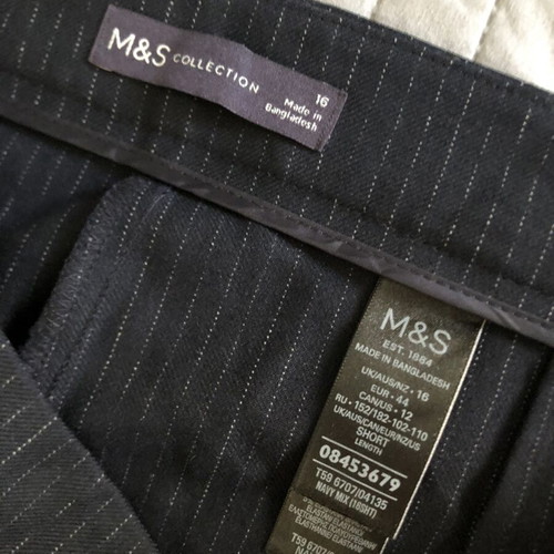 M&S Marks and Spencer Women's Crop Pants Navy Blue like new, Size 16 (44)