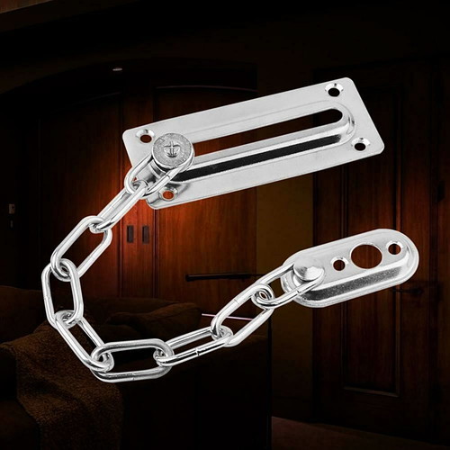 Door Chain Lock Silver New