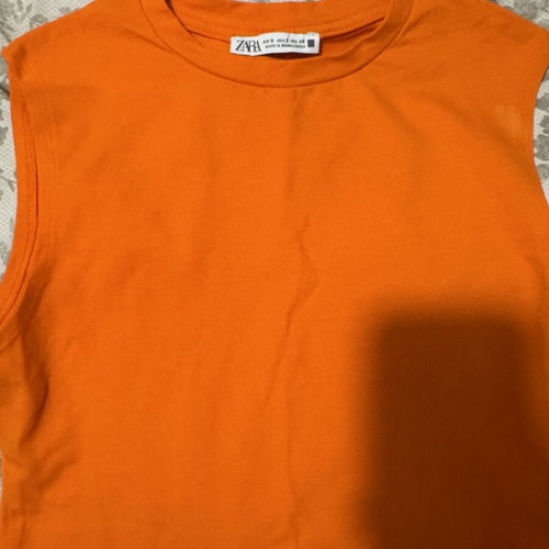 Zara crop top like new, orange, size S