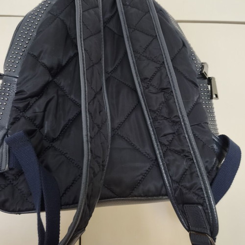Axel backpack used, blue synthetic leather with studs