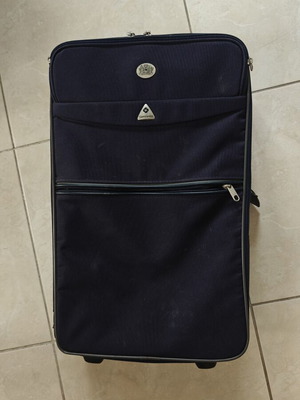 Samsonite suitcase used, blue with 2 wheels and handle, 60x35x20 cm
