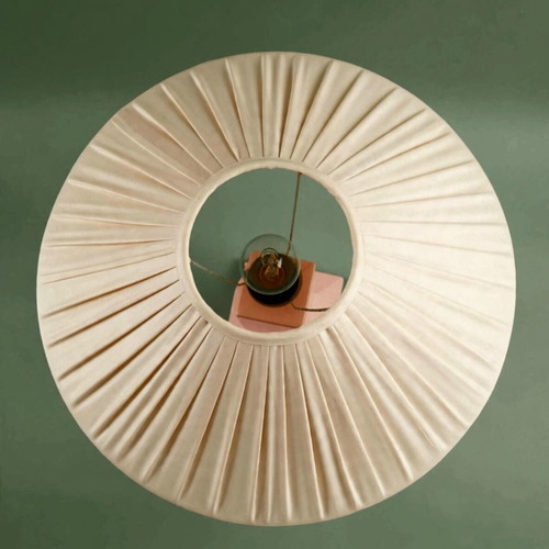 Vintage 80s XXL pink ceramic table lamp