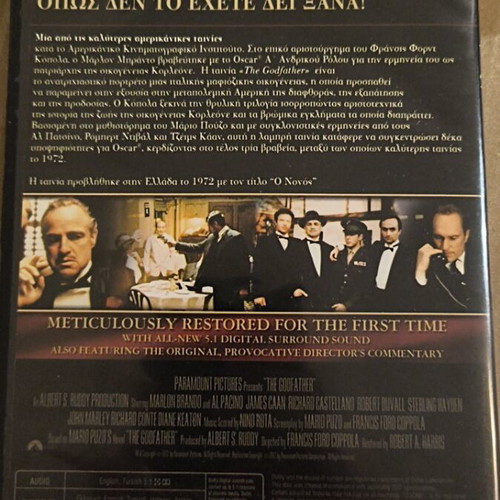The God Father DVD like new, genuine