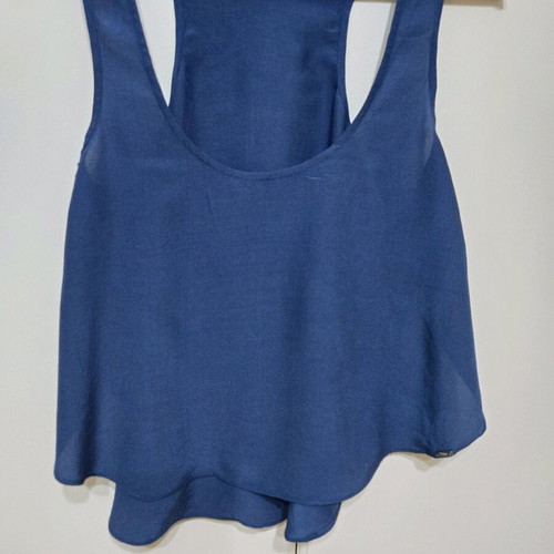 Toi&Moi top blue viscose like new, size small