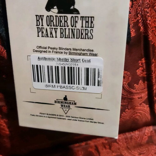 Peaky Blinders Authentic Shelby Short Coat Medium new, black