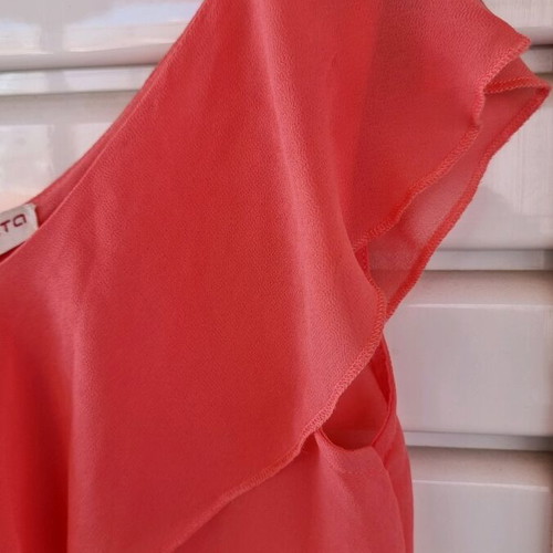 Summer airy blouse like new, coral, size S-M