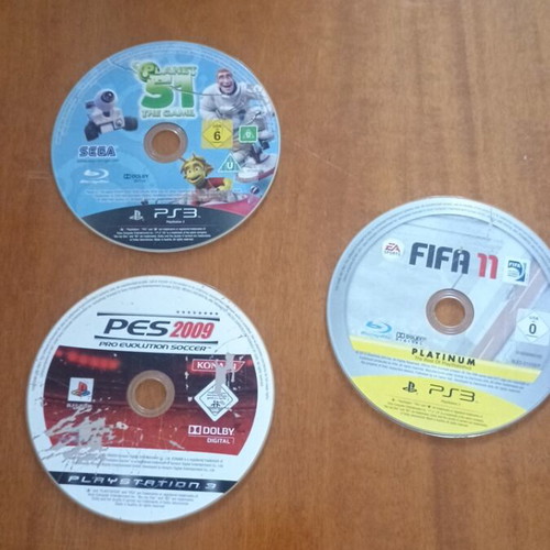 PS3 games used, pack of 3 without cases
