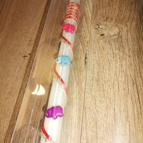 Easter candle with elephants