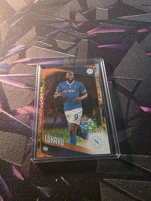 Topps Romelu Lukaku Orange Sparkle Parallel Card 04/25 like new