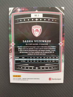 Euroleague Origins Sasha Vezenkov κάρτα 25-26 /115