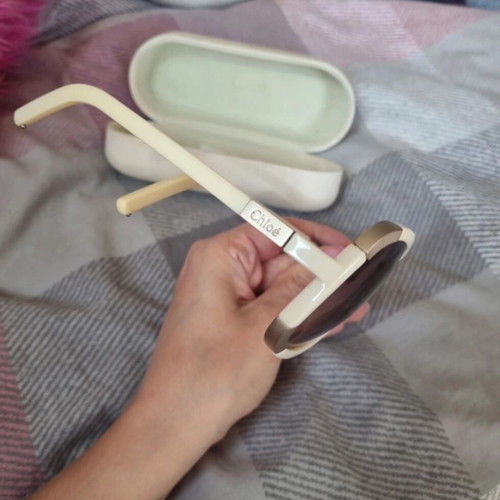 Vintage Chloe sunglasses used, beige