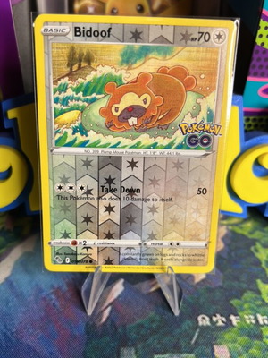 Bidoof PokemonGo Reverse Holo Pokemon card
