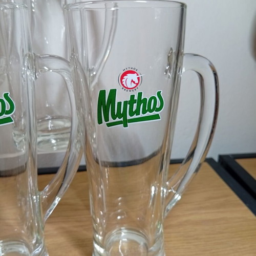 Mythos beer glass set of 7, 0.3 L, new
