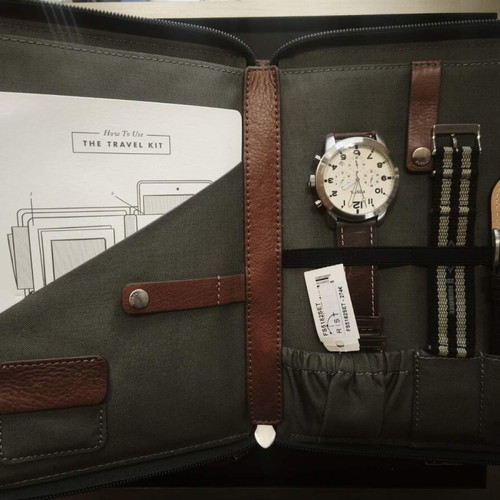 Fossil Pilot 54 Set men's chronograph watch FS5182SET new