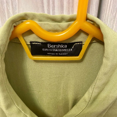 Bershka short dress used, light khaki
