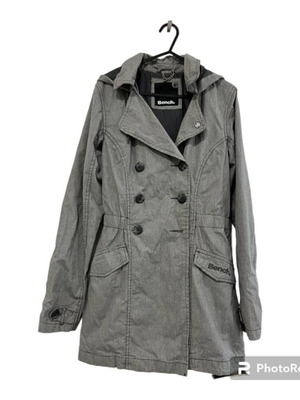 Bench women's grey coat with hood size small like new