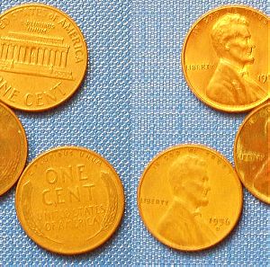 Αμερική Ηνωμένες Πολιτείες 5 Σεντς 1953-1970 5 νομίσματα (В 013)