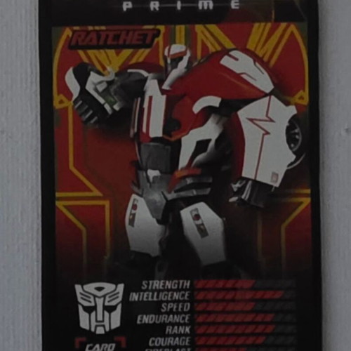 Transformers Ratchet card No2 with stats