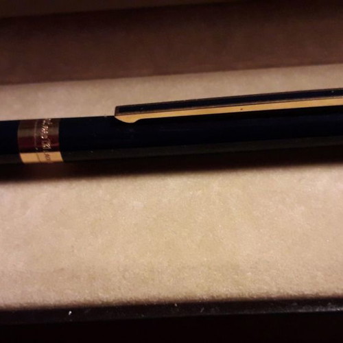S.T DUPONT 18k GOLD NAVY BLUE VINTAGE LAQUE deCHINE