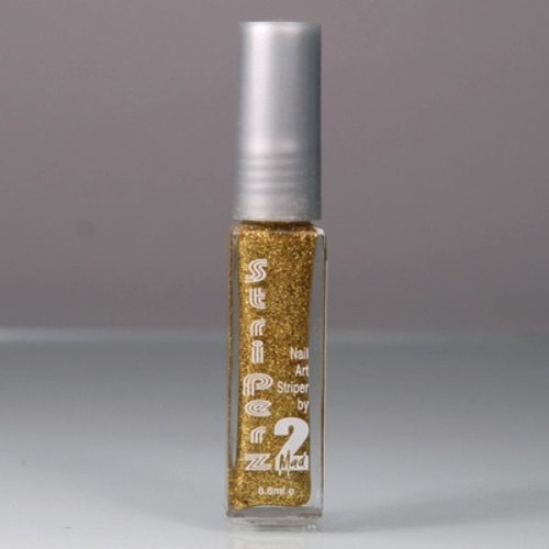 2MAD Nail Art Varnish Gold Sparkle 8 ml new