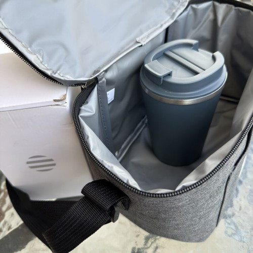 Tumbler 350ml and Insulated Carry Bag set new, gray