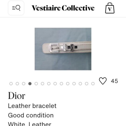 Dior John Galliano vintage leather bracelet