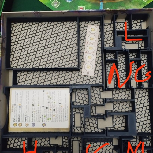 Nucleum 3D printed insert for board game custom orders