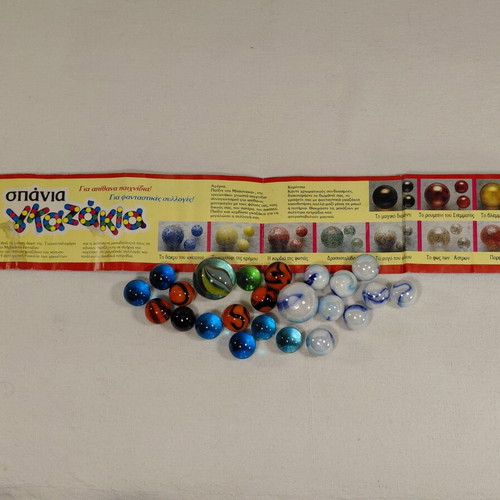 Vintage marbles with rare foil, set