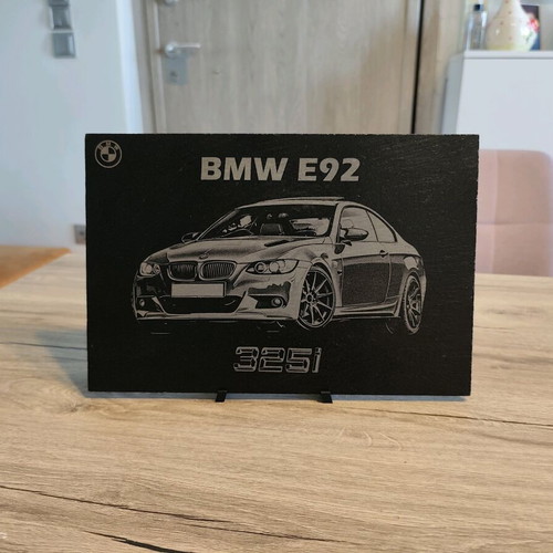 BMW E92 325i decorative granite plaque with engraving new