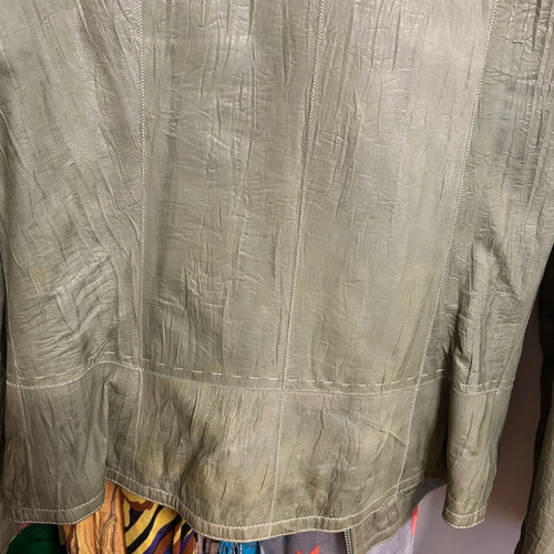 Brand new Leather Jacket in Unique Olive Color! no medium
